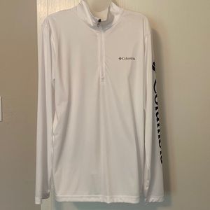 Mens Columbia Thin Pullover 3/4 Zip Size Medium
